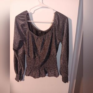 Haute Monde Shimmering Black Blouse